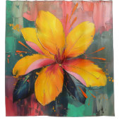 Rideaux De Douche Fleur Vivace – Art Explosion Floral Abstrait (Devant)