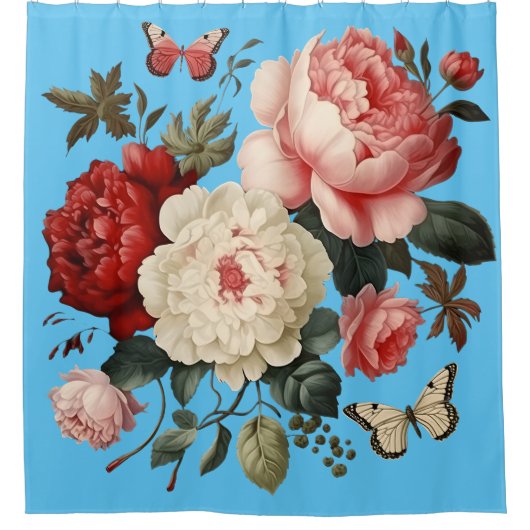 Rideaux De Douche fleuri (Devant)