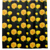 Rideaux De Douche fleuri jaune tendance (Devant)