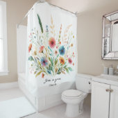 Rideaux De Douche Fleurir en grâce florale (En situation)