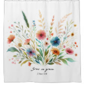 Rideaux De Douche Fleurir en grâce florale (Devant)