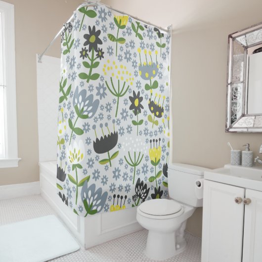 Rideaux De Douche fleurs (En situation)