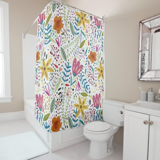 Rideaux De Douche fleurs (En situation)