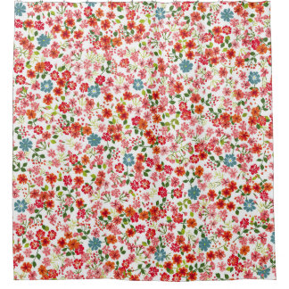 Rideaux De Douche Fleurs à petite échelle, style calico sans couture