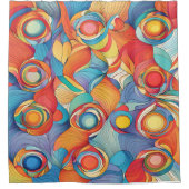 Rideaux De Douche Fleurs Abstraites (Devant)