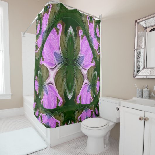 Rideaux De Douche Fleurs Aliens....... (En situation)