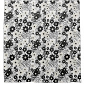 Rideaux De Douche Fleurs beige et noire (Devant)