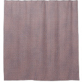 Rideaux De Douche Fleurs bleues sur fond rose et marron (Devant)
