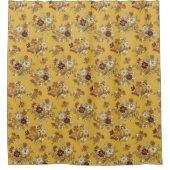 Rideaux De Douche Fleurs Boho Retro Motif méditerranéen (Devant)