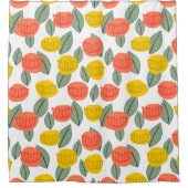 Rideaux De Douche Fleurs corail et or (Devant)