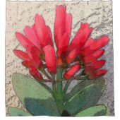 Rideaux De Douche Fleurs d'âge rouge (Devant)