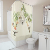 Rideaux De Douche Fleurs d'animaux de faune d'oiseaux de colibri (En situation)