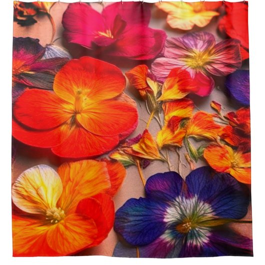Rideaux De Douche Fleurs d'art (Devant)