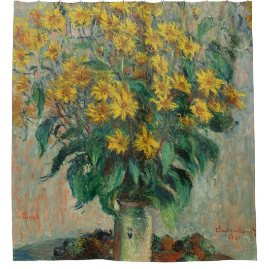 Rideaux De Douche Fleurs d'artichauts de Jérusalem - Claude Monet (Devant)