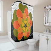 Rideaux De Douche Fleurs d'automne, automne, fleur, projecteur d'ill (En situation)