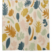 Rideaux De Douche Fleurs d'automne botaniques et Motif Feuille (Devant)