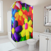 Rideaux De Douche Fleurs de ballons de jouets (En situation)
