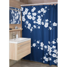 Fleurs de cerisier navales blanches Classique