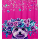 Rideaux De Douche Fleurs de chien (Devant)