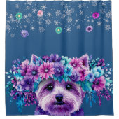 Rideaux De Douche Fleurs de chien (Devant)