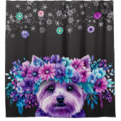 Rideaux De Douche Fleurs de chien (Devant)