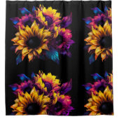 Rideaux De Douche fleurs de couleur aquarelle (Devant)