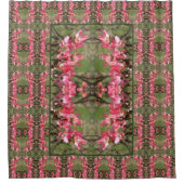 Rideaux De Douche Fleurs de Dogwood rose Peinture Abstraite (Devant)