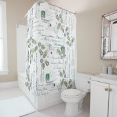 Rideaux De Douche Fleurs de gloire de l'éphémère français (En situation)