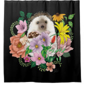 Rideaux De Douche Fleurs de hérisson mignonnes (Devant)
