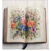 Rideaux De Douche Fleurs de la croyance - Écritures florales (Devant)