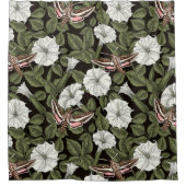 Rideaux De Douche Fleurs de lune et sphinx Mois (Devant)