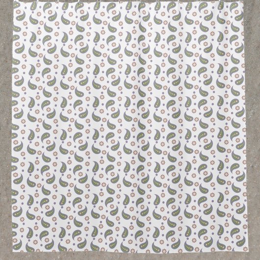 Rideaux De Douche Fleurs de marguerite Pois vert rose violet