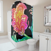 Rideaux De Douche Fleurs de néon (En situation)
