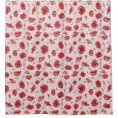 Rideaux De Douche Fleurs de pavot (Devant)