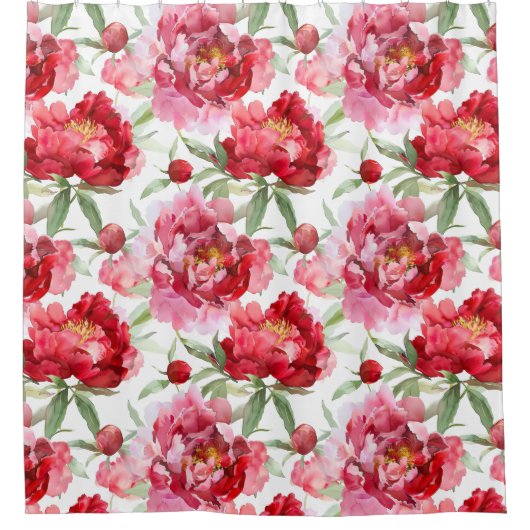 Rideaux De Douche Fleurs de pivoine (Devant)