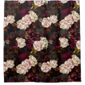 Rideaux De Douche Fleurs de pivoines antiques baroques luxuriantes s (Devant)