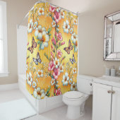 Rideaux De Douche Fleurs de printemps (En situation)