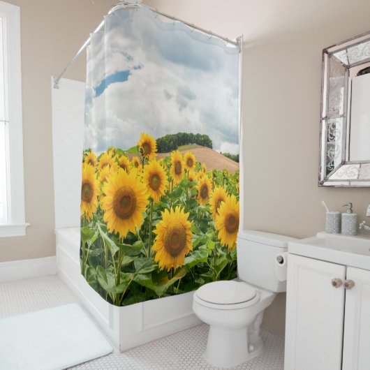 Rideaux De Douche Fleurs de soleil (En situation)