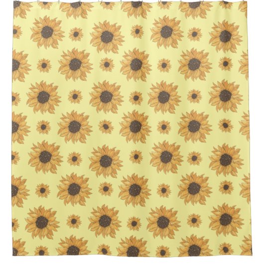 Rideaux De Douche Fleurs de soleil (Devant)