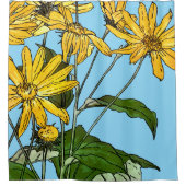 Rideaux De Douche Fleurs de soleil Art Nouveau (Devant)