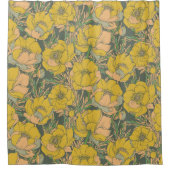 Rideaux De Douche Fleurs de Trollius Graphiques (Devant)