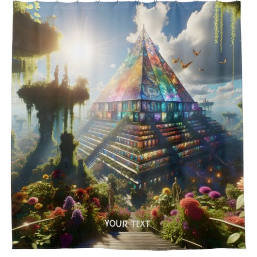 Rideaux De Douche Fleurs de verre mignonne Imaginaire (Devant)