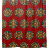 Rideaux De Douche FLEURS DE VIE - Fleur fractale 1 (Devant)