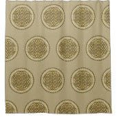 Rideaux De Douche FLEURS DE VIE - Symbole de géométrie sacrée Art 2 (Devant)