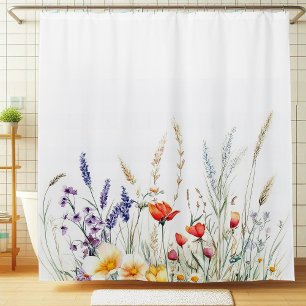 Rideaux De Douche Fleurs des prés et lavande