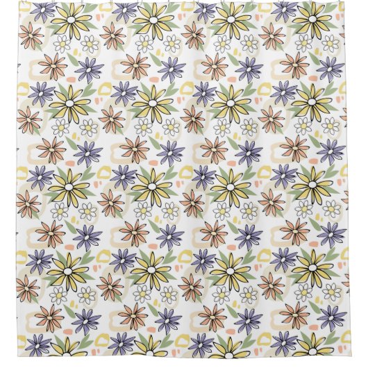 Rideaux De Douche Fleurs d'été (Devant)