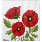 Rideaux De Douche Fleurs d'été joyeuses floraison de pavot (Devant)