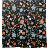 Rideaux De Douche Fleurs Et Feuilles Modernes (Devant)