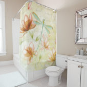 Rideaux De Douche Fleurs et libellules (En situation)