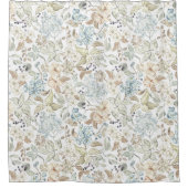 Rideaux De Douche Fleurs Feuilles Baies Branches Blanches (Devant)
